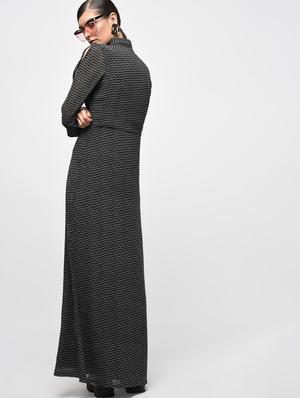 slit sleeved button down maxi dress - 15928072 - Standard Image - 4