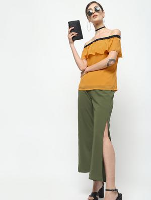 ruffled off shoulder top - 15928120 - Standard Image - 4