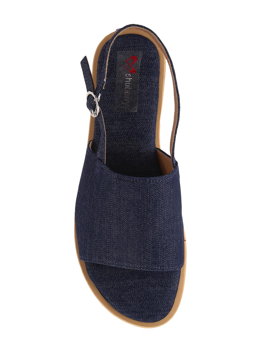 navy back strap sandals - 15928281 - Zoom Image - 4