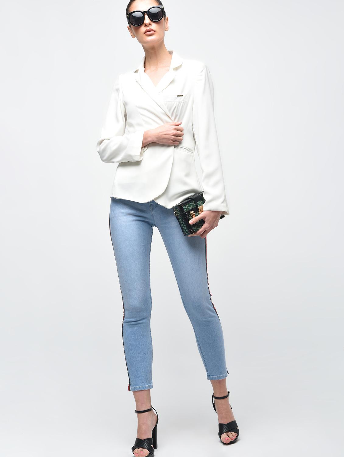 Side taping detail jeans - 15930130 - Zoom Image - 4