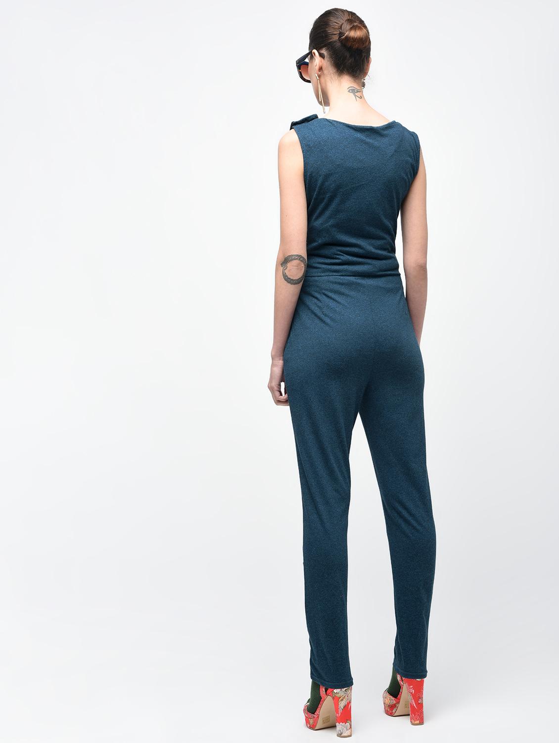 Boat neck button detail jumpsuit - 15930135 - Zoom Image - 4