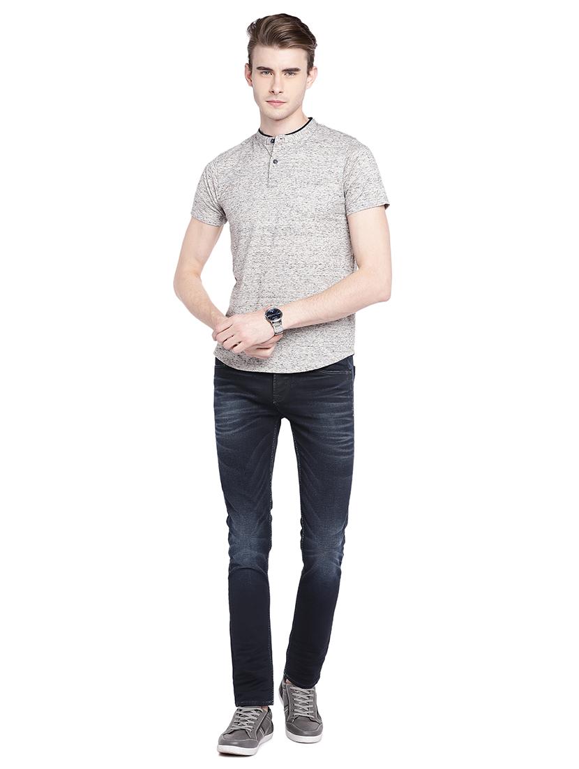 blue cotton washed jeans - 15930478 - Zoom Image - 4