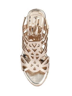 gold back strap sandals - 15932358 - Standard Image - 4