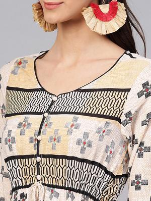 High slit printed kurta - 15932522 - Standard Image - 4