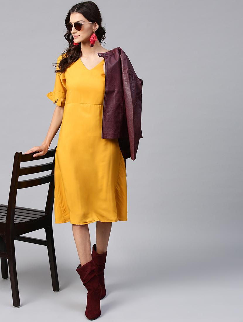 ruffle detail a-line dress - 15933508 - Zoom Image - 4