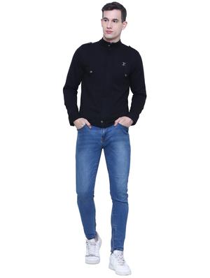 black cotton casual jacket - 15933780 - Standard Image - 4