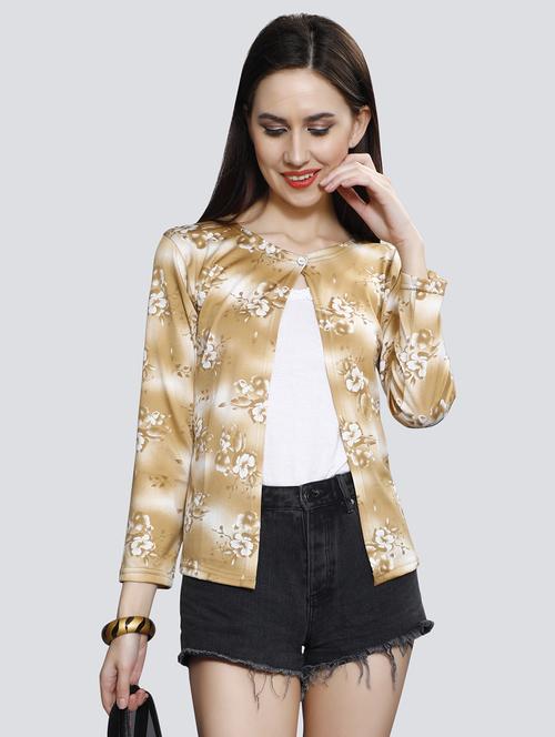 button closure floral shrug - 15937870 - Standard Image - 1