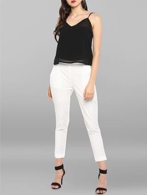 high rise side slit trouser - 15938590 - Standard Image - 4