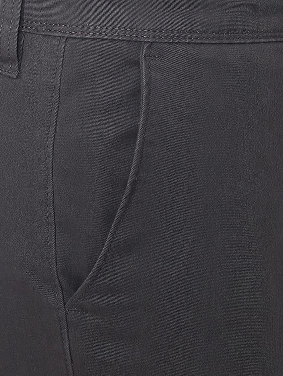 grey cotton blend chinos - 15940087 - Zoom Image - 4
