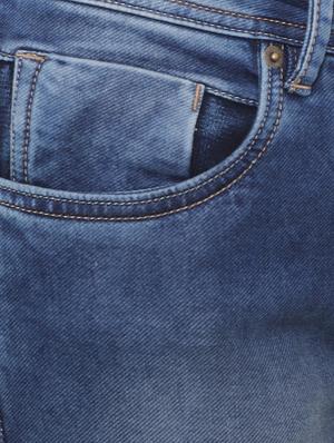 blue cotton blend washed jeans - 15940154 - Standard Image - 4