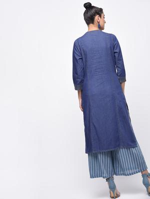 princess line straight kurta - 15940977 - Standard Image - 4