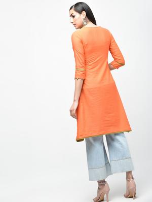 Embroidered layered kurta - 15941144 - Standard Image - 4