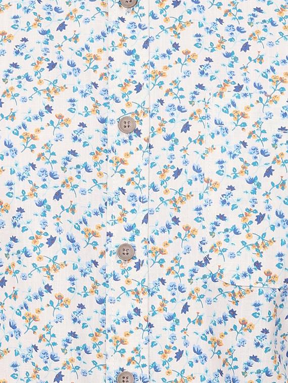 white floral printed casual shirt - 15943386 - Zoom Image - 4