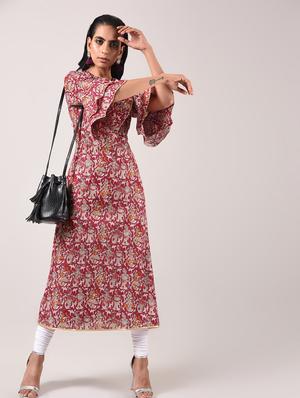 a-line printed kurta - 15943718 - Standard Image - 4