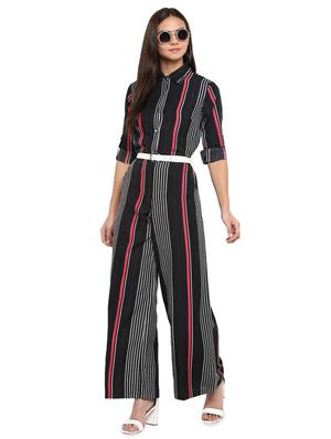 roll up sleeved striped jumpsuit - 15945360 - Standard Image - 4