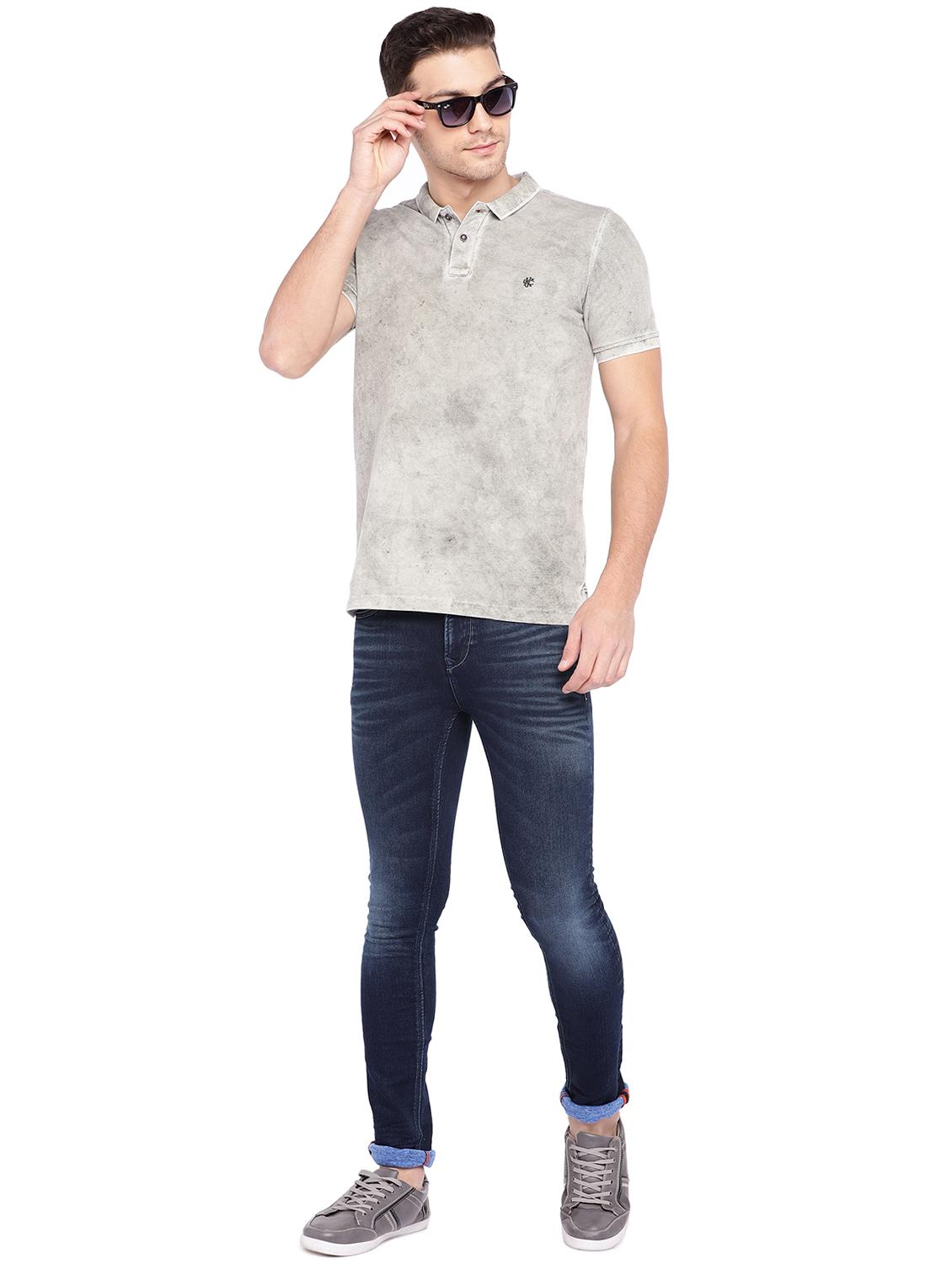 blue cotton washed jeans - 15945518 - Zoom Image - 4