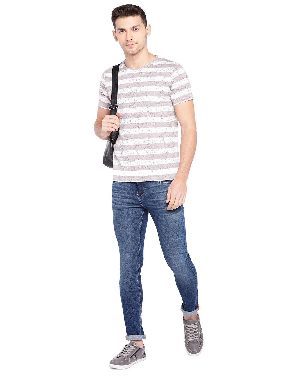 blue cotton washed jeans - 15945532 - Zoom Image - 4