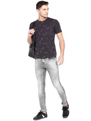 grey cotton ripped jeans - 15945535 - Standard Image - 4