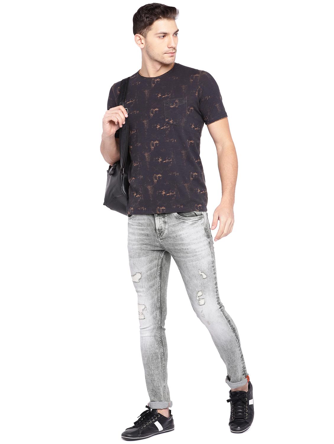 grey cotton ripped jeans - 15945535 - Zoom Image - 4