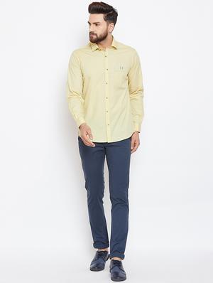 yellow printed casual shirt - 15945659 - Standard Image - 4