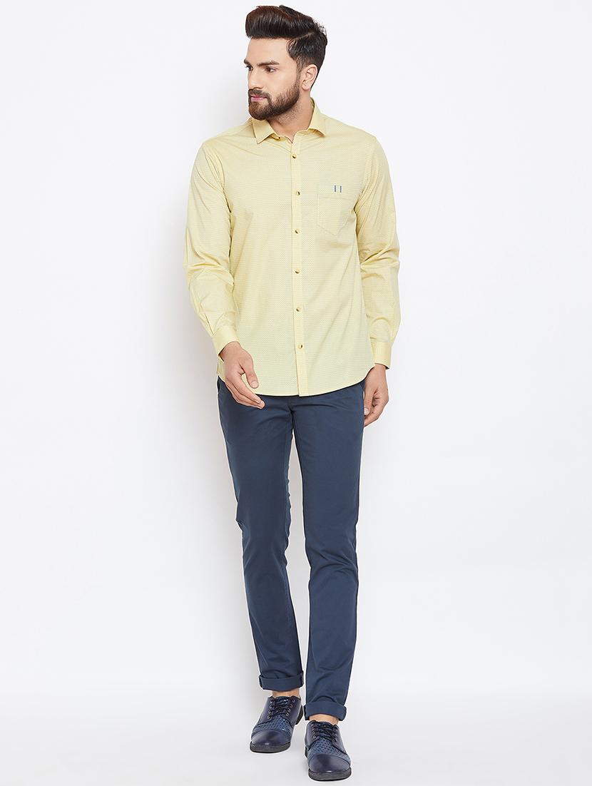 yellow printed casual shirt - 15945659 - Zoom Image - 4