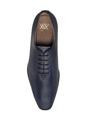 navy Leather lace-up oxfords - 15946008 - Standard Image - 4