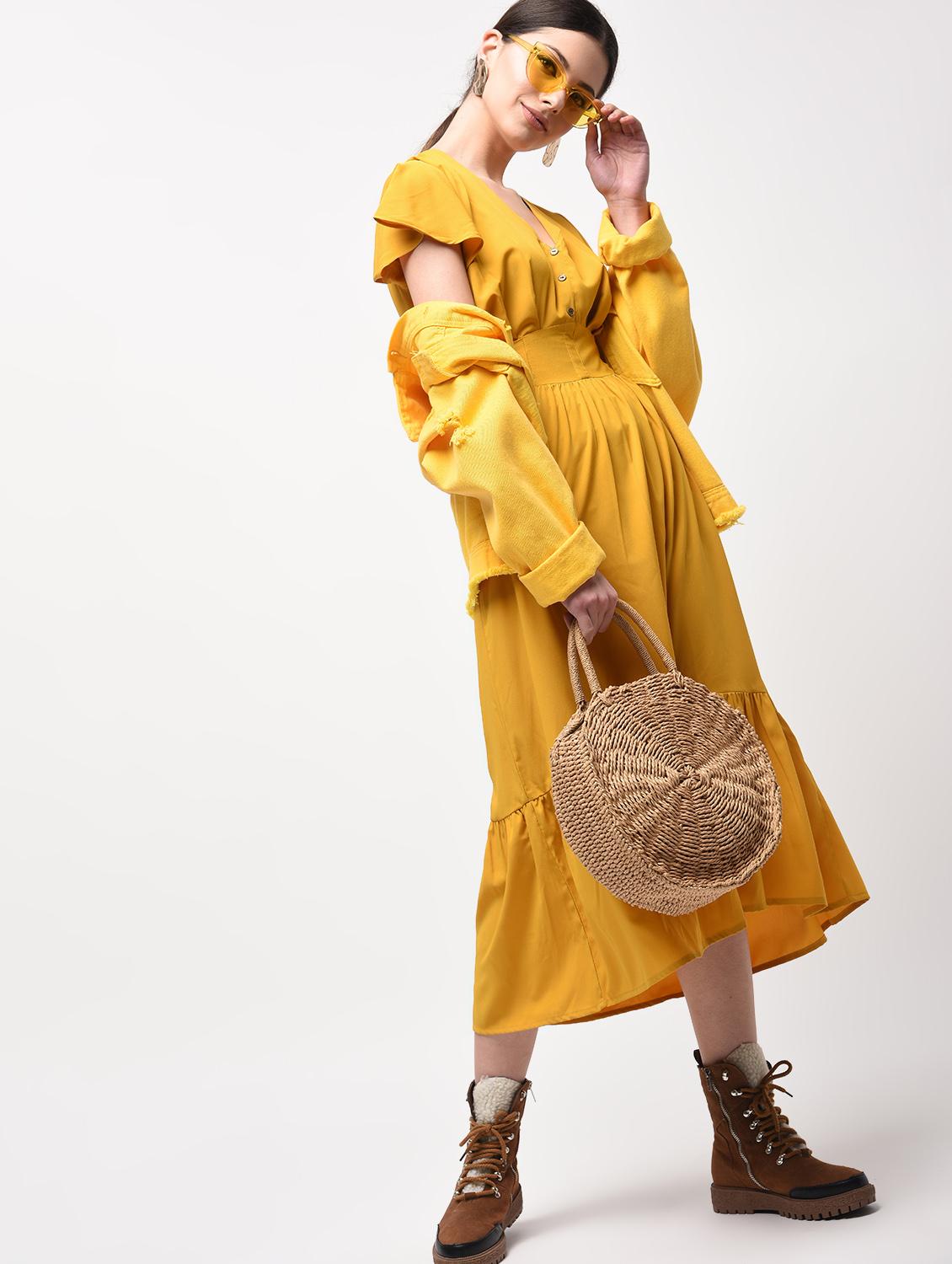 tie back ruffle detail a-line dress - 15946353 - Zoom Image - 4