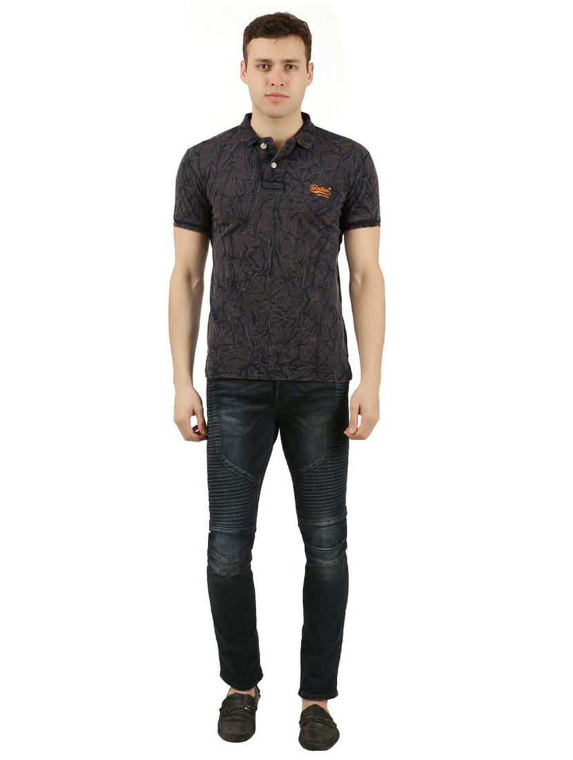 blue cotton all over print t-shirt - 15948263 - Zoom Image - 4