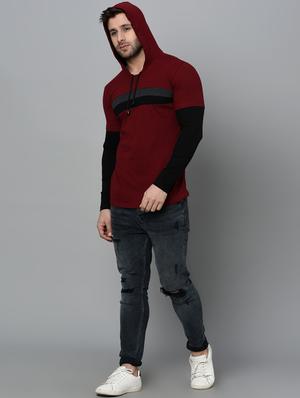 maroon cotton cut and sew t-shirt - 15950357 - Standard Image - 4