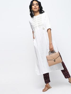 Embroidered straight kurta - 15950709 - Standard Image - 4