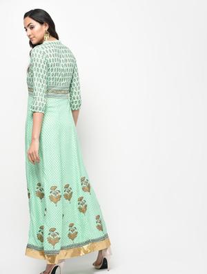 anarkali printed kurta - 15950754 - Standard Image - 4