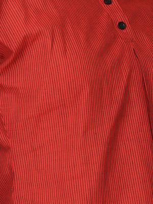 curved hem pin striped top - 15950848 - Standard Image - 4