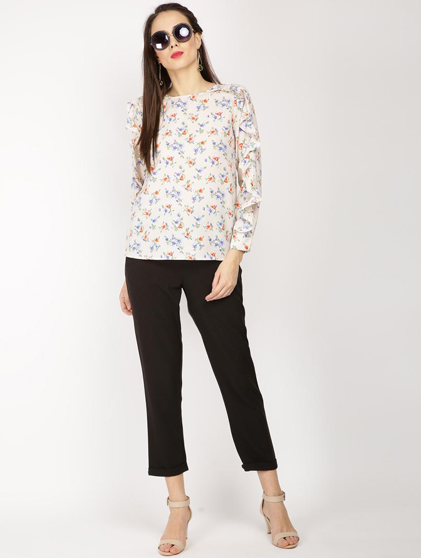 ruffle detail floral top - 15951565 - Zoom Image - 4