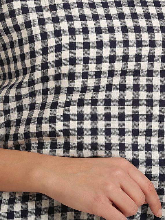 lantern sleeve checkred top - 15951746 - Zoom Image - 4