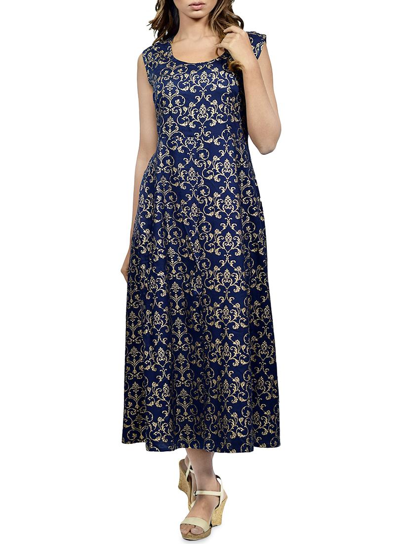 Foil print kurta with jacket - 15952595 - Zoom Image - 4