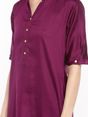 straight solid kurta - 15953990 - Standard Image - 4