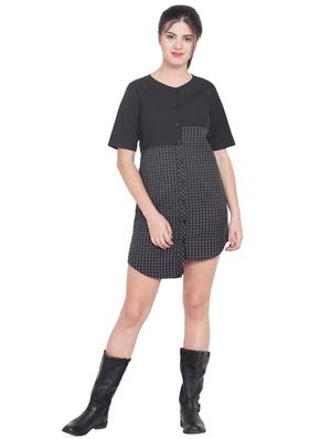 button up checkered shirt dress - 15955269 - Standard Image - 4