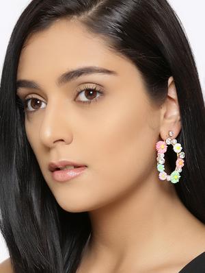 multi colored brass drop earring - 15955848 - Standard Image - 4