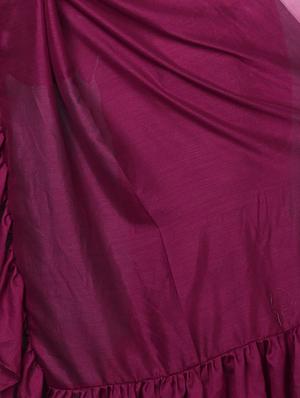 ruffle lace border purple saree with blouse - 15956207 - Standard Image - 4