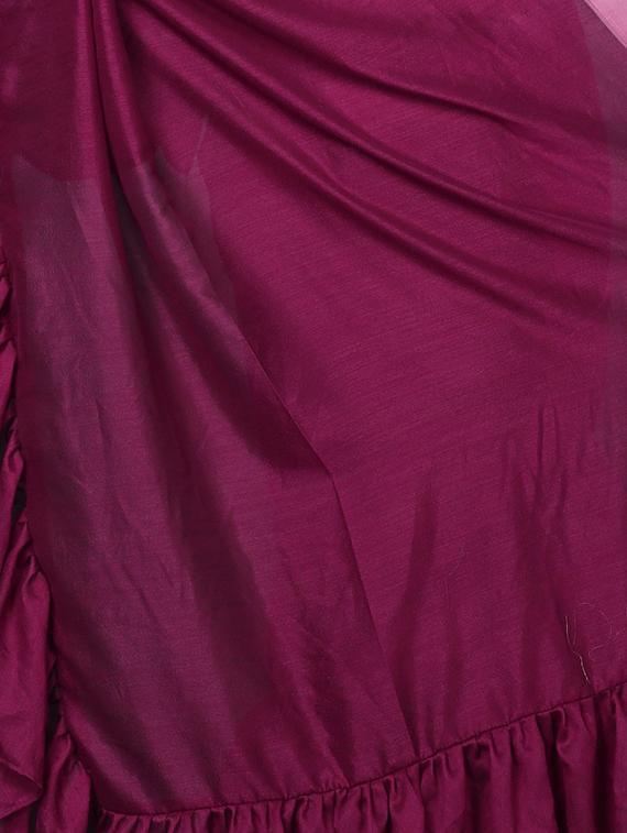 ruffle lace border purple saree with blouse - 15956207 - Zoom Image - 4