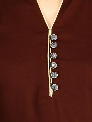 Embroidered straight kurta - 15958617 - Standard Image - 4