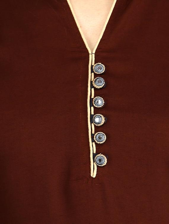 Embroidered straight kurta - 15958617 - Zoom Image - 4