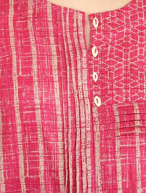 Pintucks straight kurta - 15958627 - Standard Image - 4