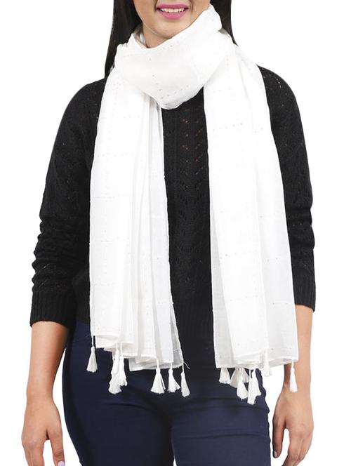 white viscose scarf - 15960408 - Very Small Image - 1
