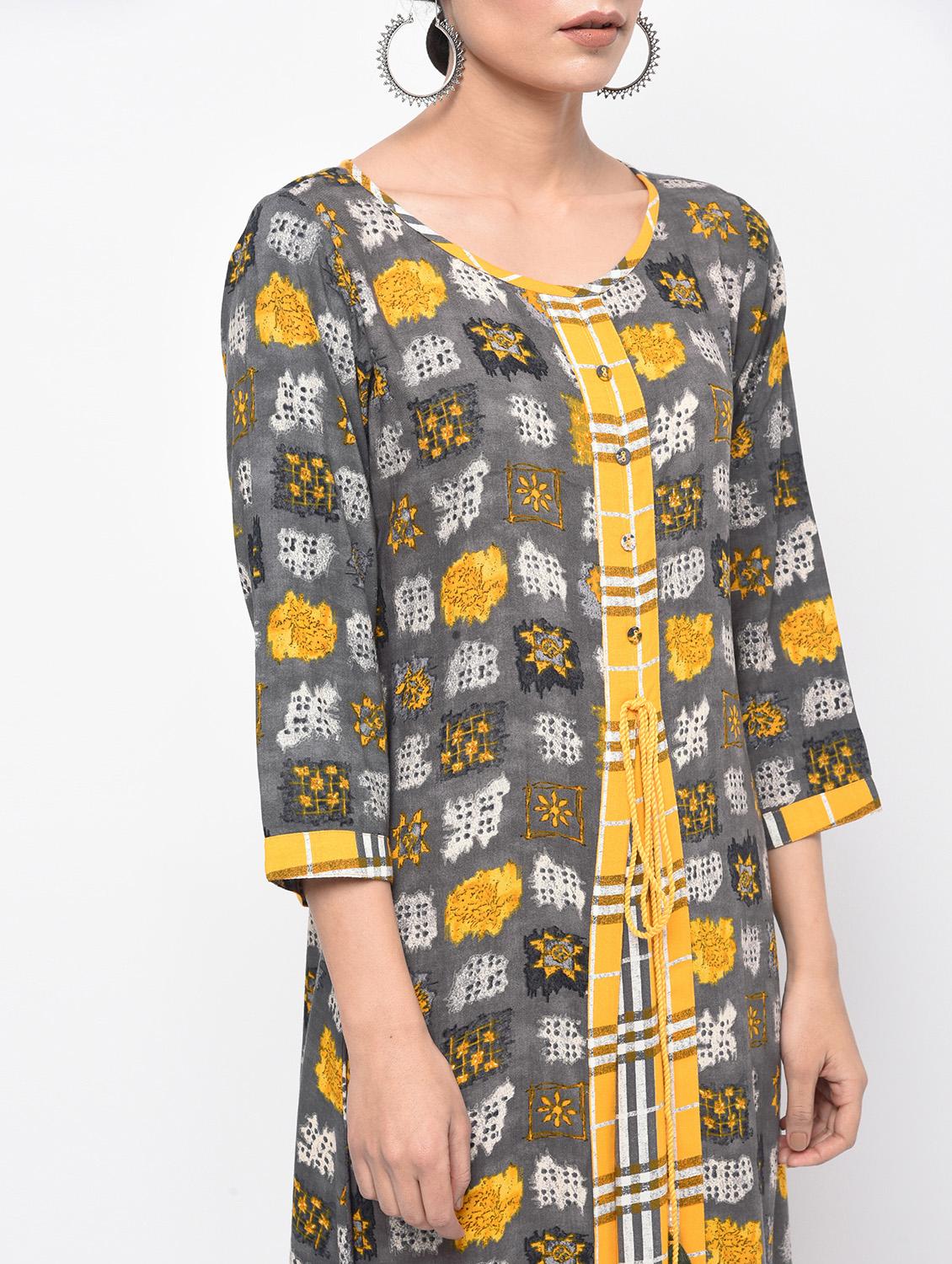 A-line printed dress - 15961867 - Zoom Image - 4