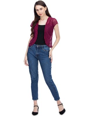 short sleeved laced shrug - 15966365 - Standard Image - 4