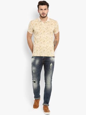 blue cotton ripped jeans - 15968360 - Standard Image - 4