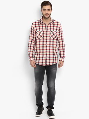 red cotton casual shirt - 15968437 - Standard Image - 4
