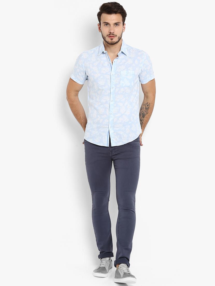 blue printed casual shirt - 15968504 - Zoom Image - 4