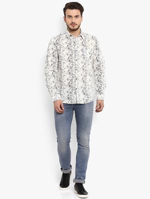 beige printed casual shirt - 15968506 - Standard Image - 4
